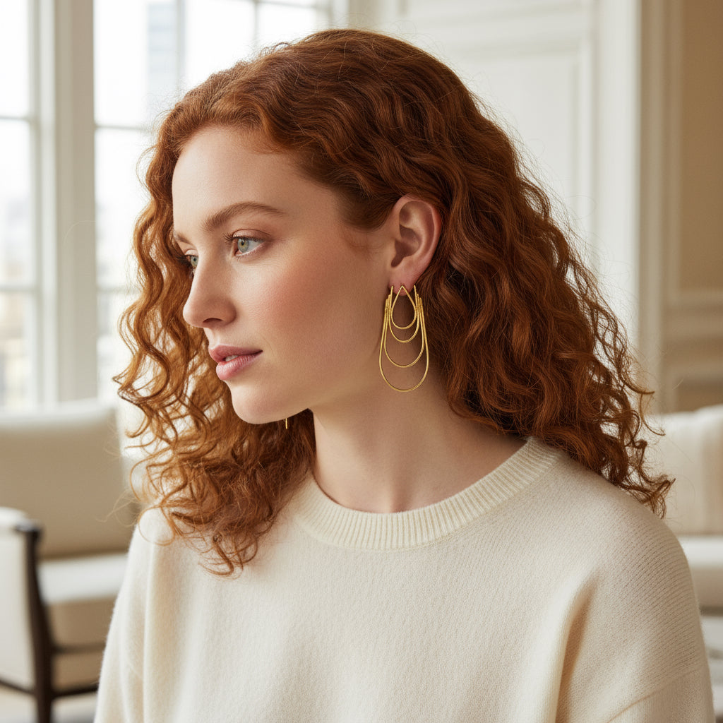 Adeleide Earrings in Brass - 14k Gold Plated