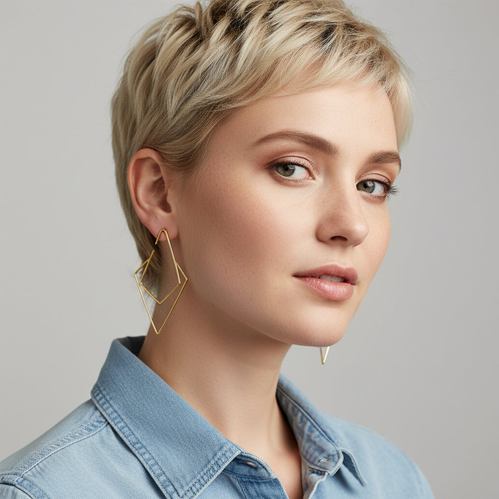 Amelie Earrings in Brass - 14k Gold Plated