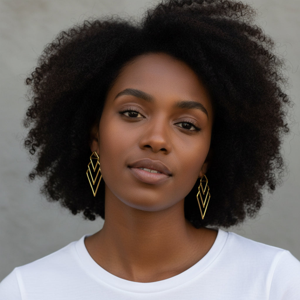 Ann-Marie Earrings in Brass - 14k Gold Plated