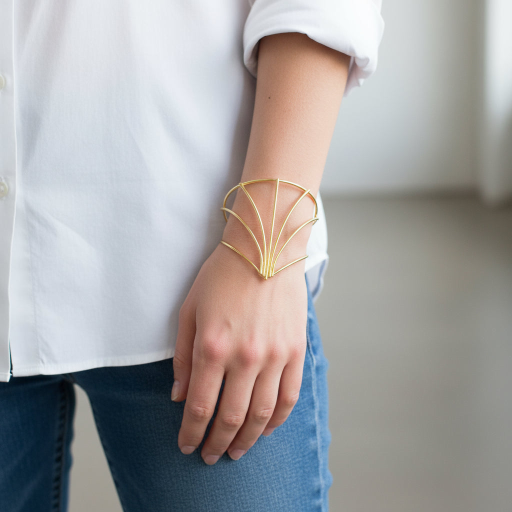Cecile Bracelet in Brass - 14k Gold Plated