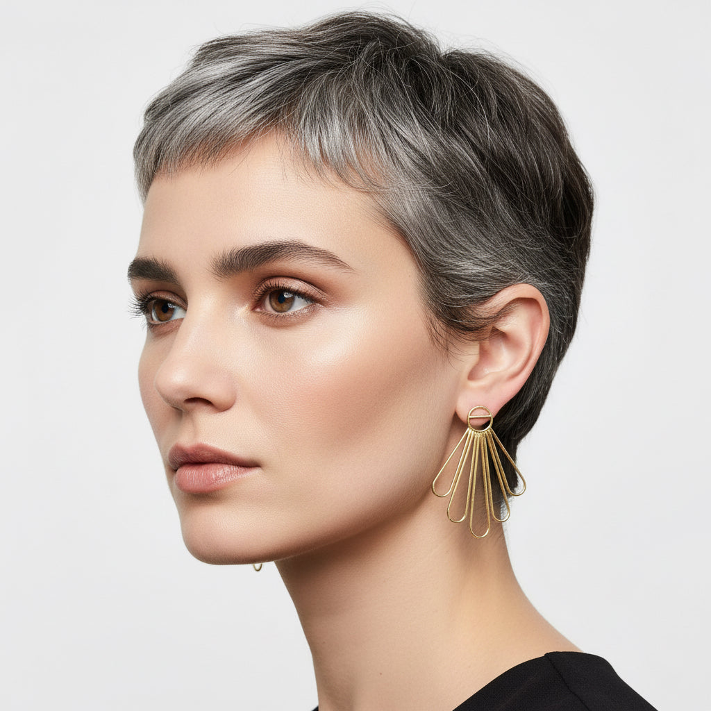 Collete Earrings in Brass - 14k Gold Plated