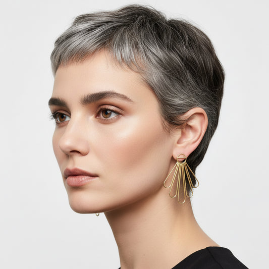 Collete Earrings in Brass - 14k Gold Plated