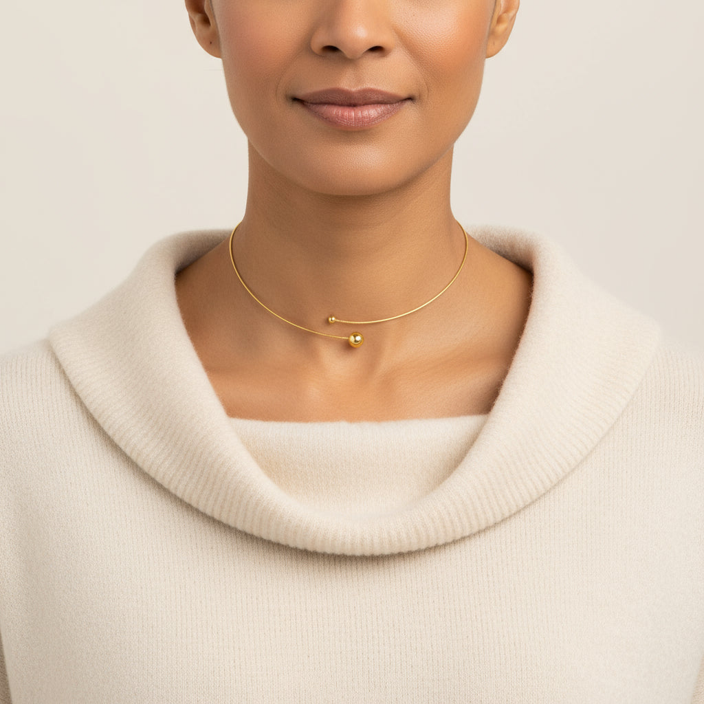 Genevieve Necklace in Brass - 14k Gold Plated