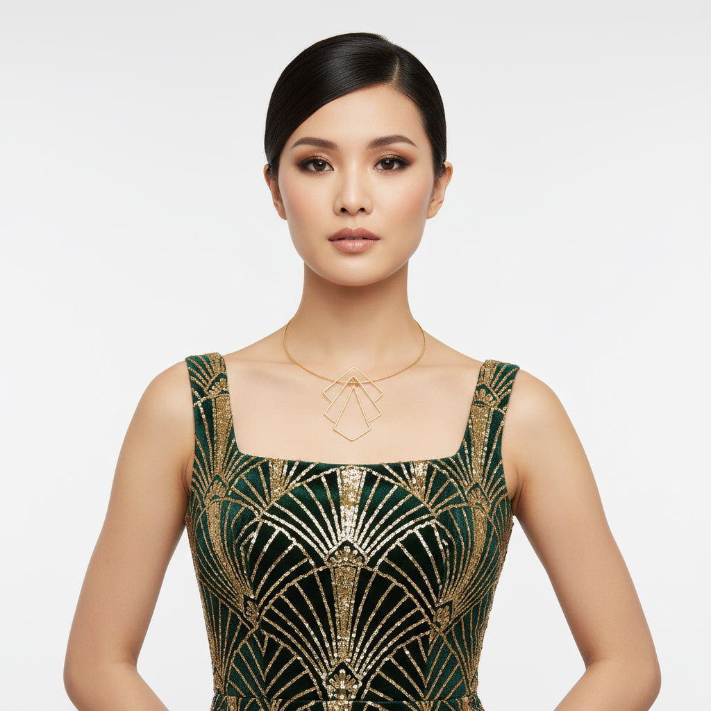 Helene Necklace in Brass - 14k Gold Plated