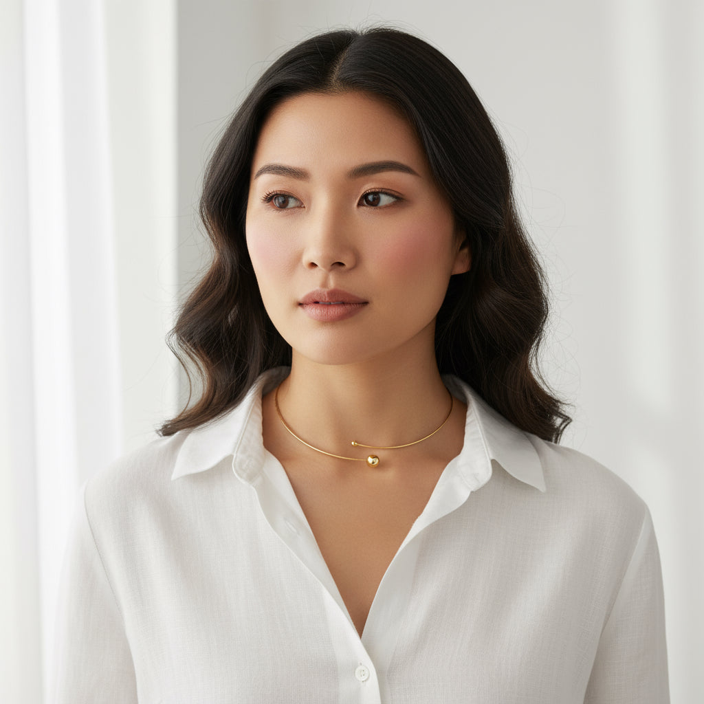 Helene Necklace in Brass - 14k Gold Plated