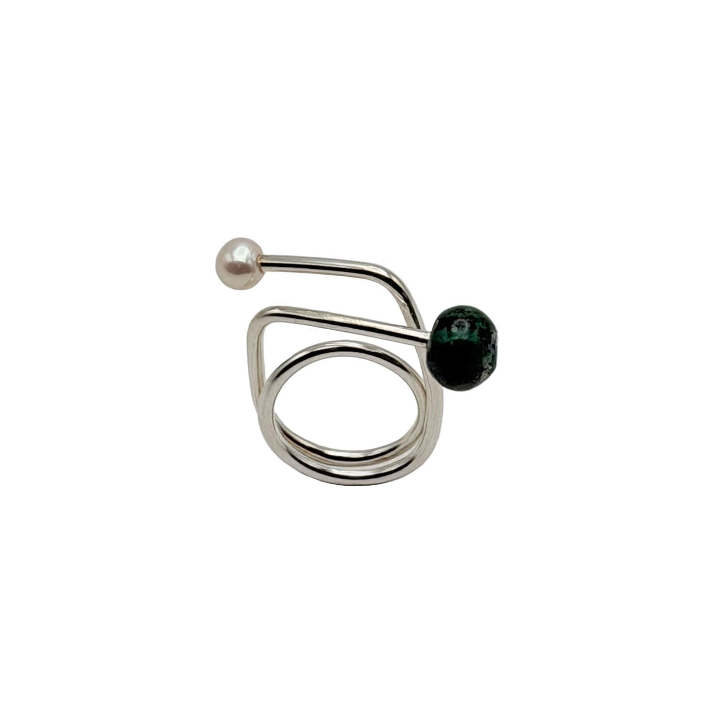 Bibiana Turquoise/Pearl Ring