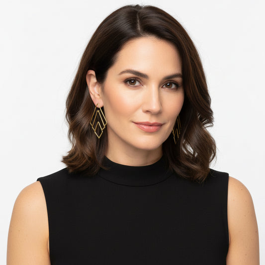 Lucile Earrings in Brass - 14k Gold Plated