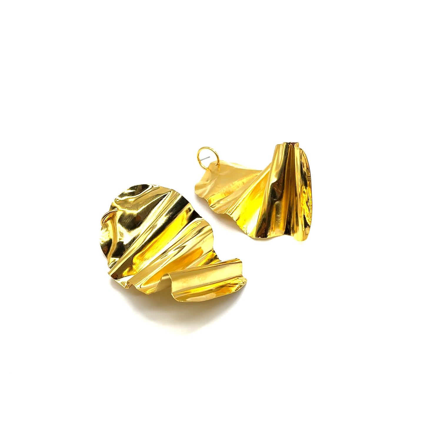 Ursula Earrings - 14k Gold Plated - Iza By Silvia D’Avila one of a kind, off the runway jewelry & wearable art - handcrafted in NYC