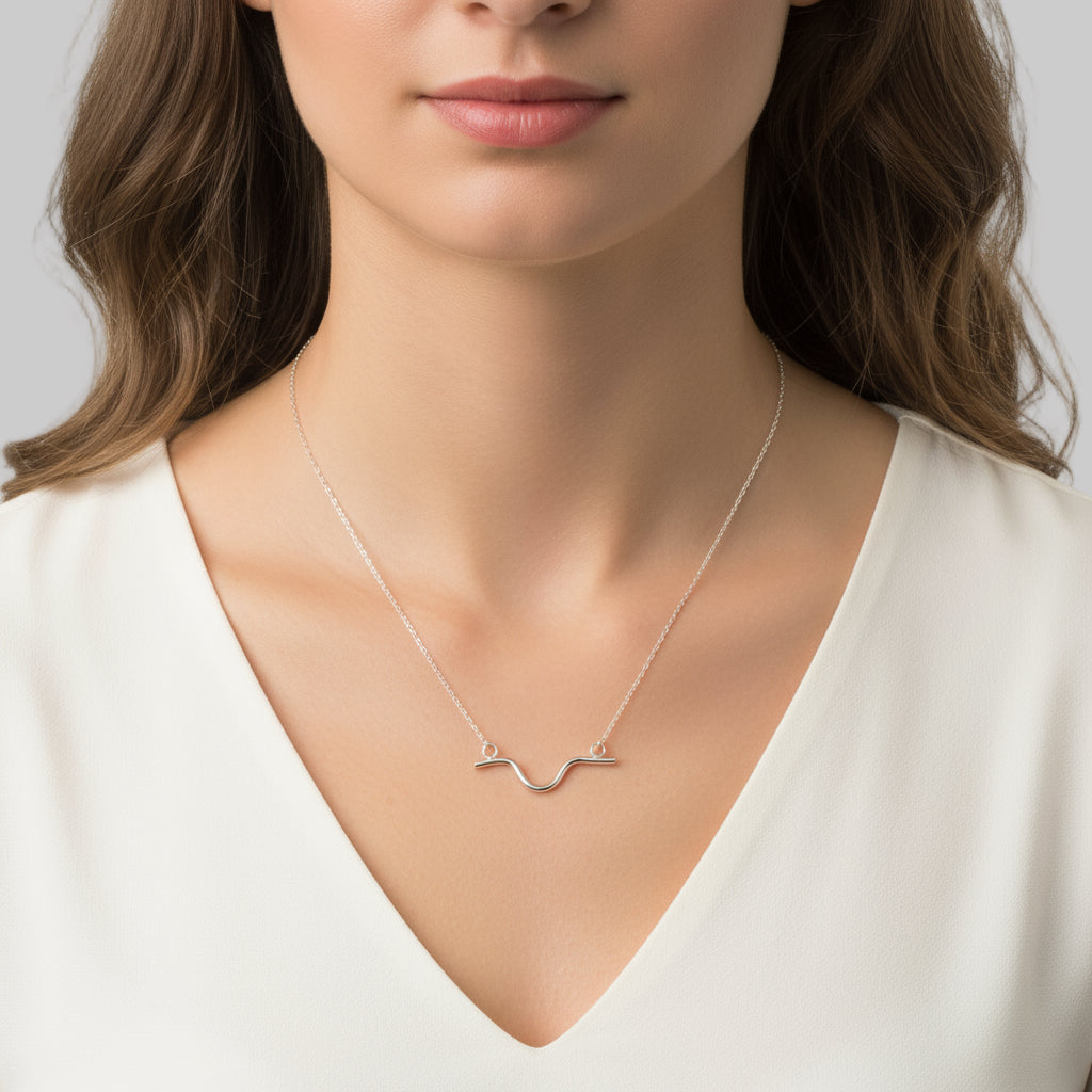 Abby Necklace Silver, Aura by Gabby Collection - Gabby C Thomas - Iza by Silvia D'Avila, New York