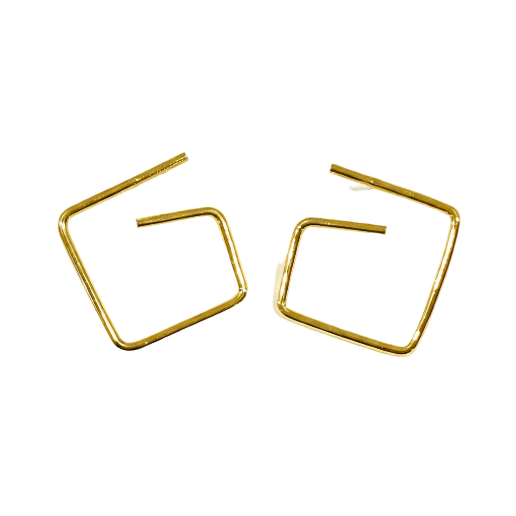 Gabrielle Earrings Gold, Aura by Gabby Collection - Gabby C Thomas  - Iza by Silvia D'Avila, New York