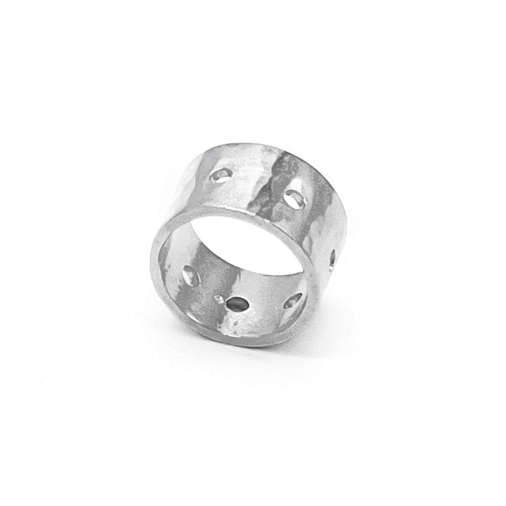Jasmine Ring Silver, Aura by Gabby Collection - Gabby C Thomas  - Iza by Silvia D'Avila, handmade one-of-a-kind sculptural artsy jewelry, New York