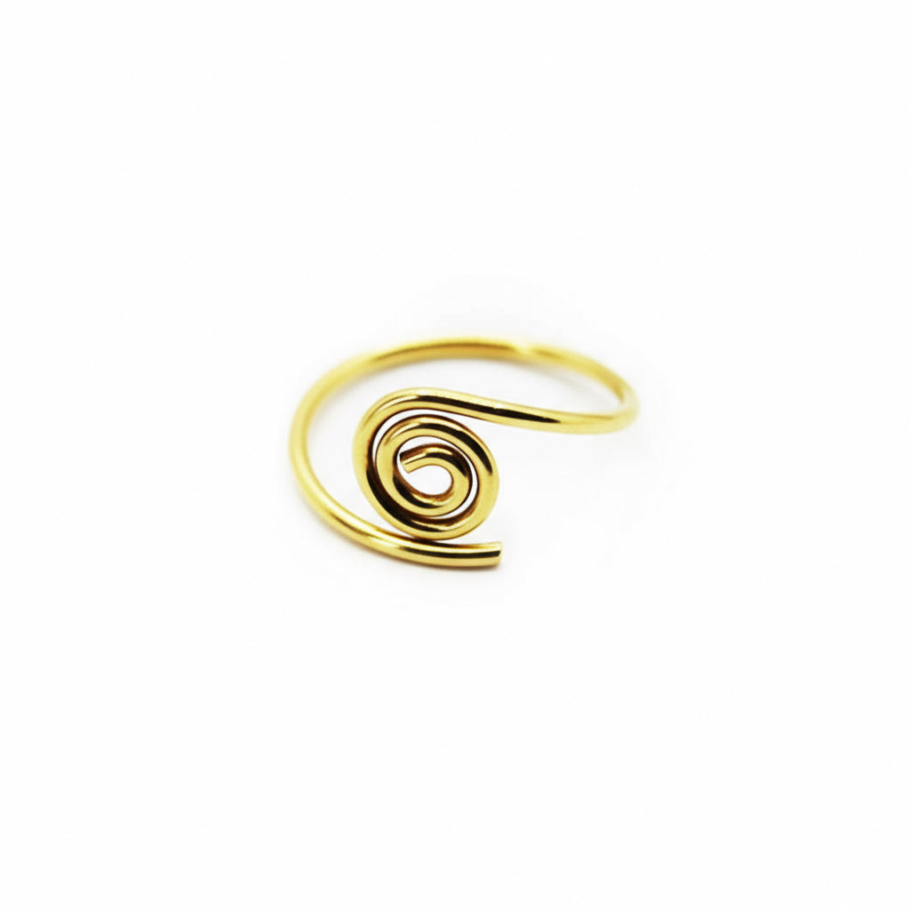 Lilli Ring Gold, Aura by Gabby Collection - Gabby C Thomas  - Iza by Silvia D'Avila, handmade one-of-a-kind sculptural artsy jewelry, New York