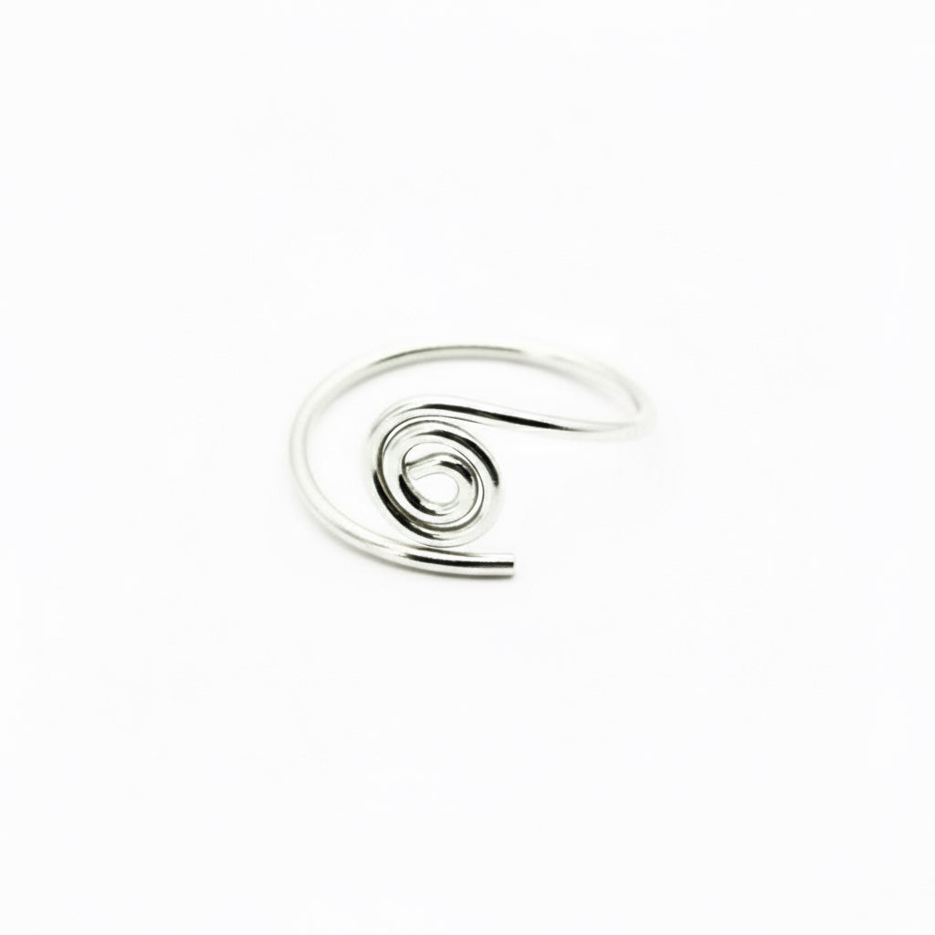 Lilli Ring Silver, Aura by Gabby Collection - Gabby C Thomas  - Iza by Silvia D'Avila, handmade one-of-a-kind sculptural artsy jewelry, New York