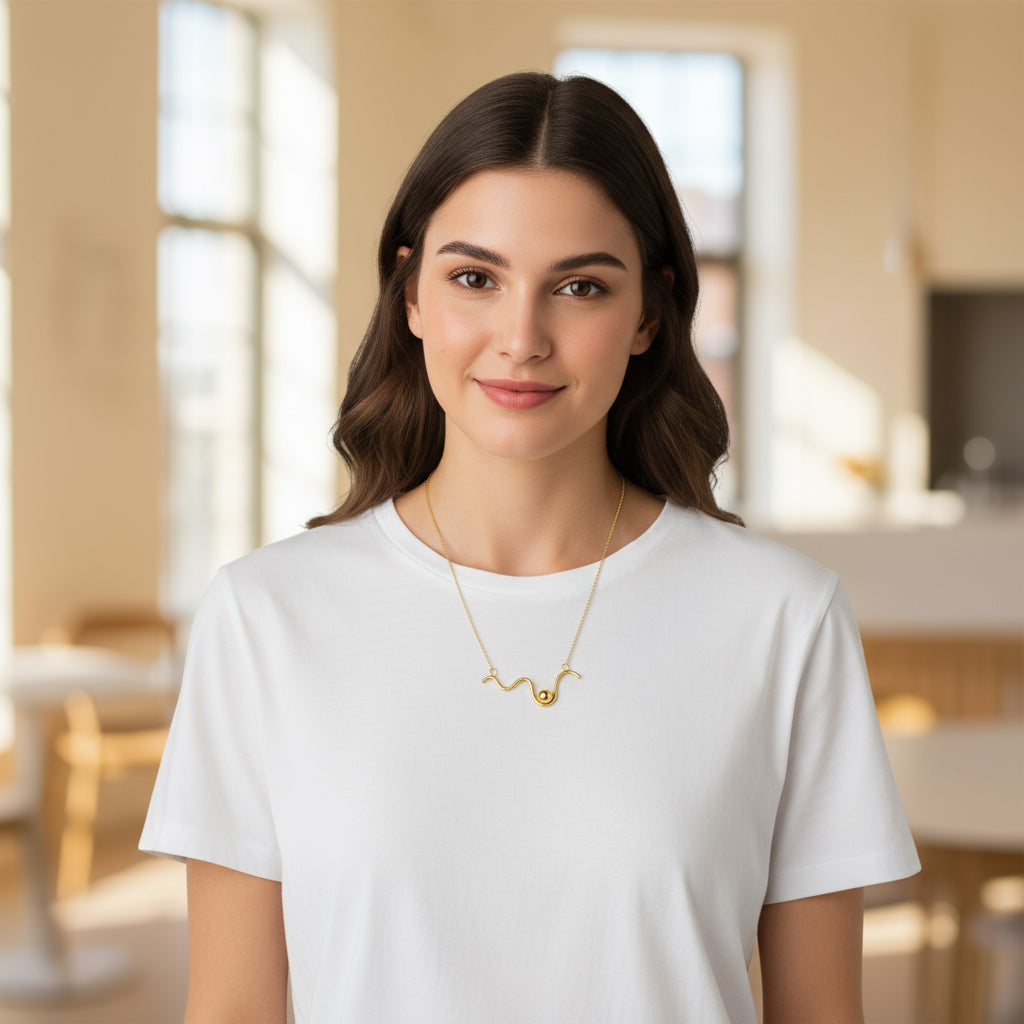 Mikelle Necklace Gold, Aura by Gabby Collection - Gabby C Thomas  - Iza by Silvia D'Avila, New York 